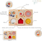 LILLIPUTIENS Farm Activity Panel - Wooden Motor Skills Toy