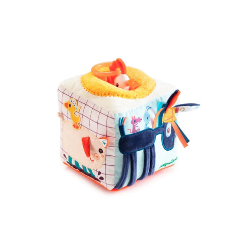 LILLIPUTIENS Farm Sound Cube - Teether & Animal Sounds Toy