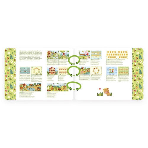 Janod Farm Busy Activity Book - 20 Pages of Fun Activities