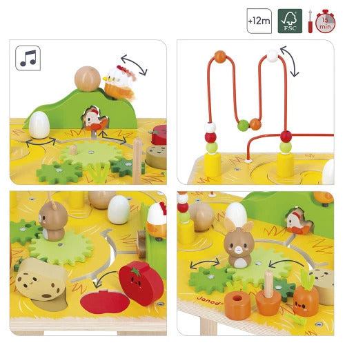 Janod Farm Sheep Station - Multi-Activity Wooden Learning Toy