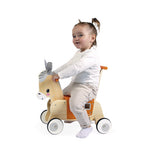 Janod Farm Donkey Ride-On - Wooden Shape Sorter Included