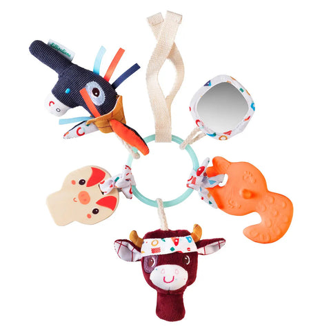 LILLIPUTIENS Farm Sensory Keyring - Colors, Sounds & Textures