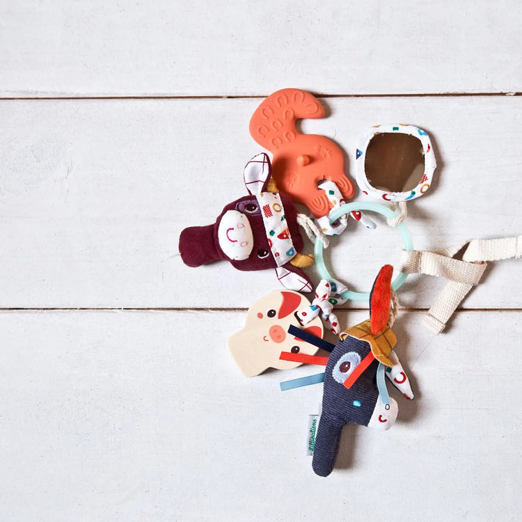 LILLIPUTIENS Farm Sensory Keyring - Colors, Sounds & Textures