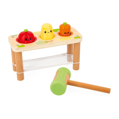 Janod Farm Tap Tap Vegetables - Wooden Hammering Play Set