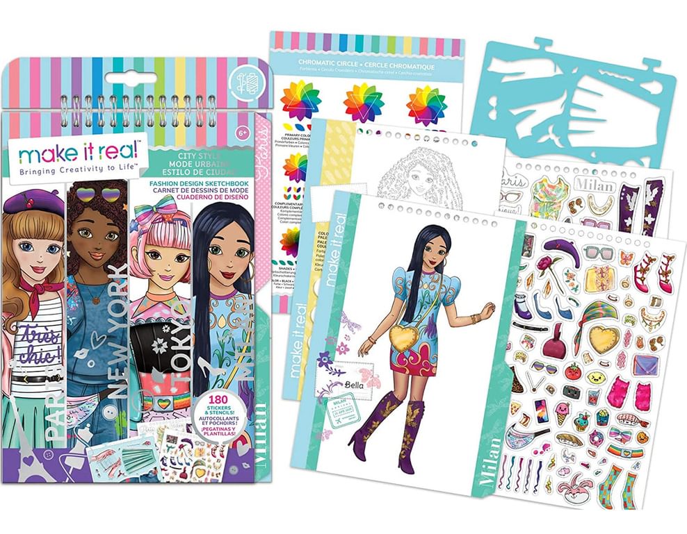 Fashion Design Sketchbook - 180 Stickers & Stencils