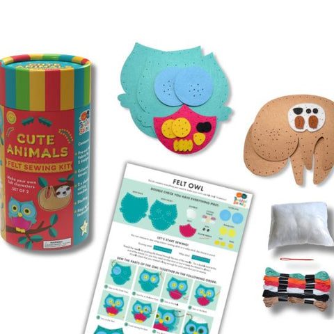 Animal Felt Sewing Kit - Safe Starter Craft by Buddy & Barney