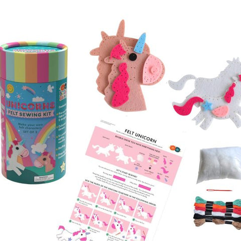 Unicorn Felt Sewing Kit - Safe Starter Craft by Buddy & Barney