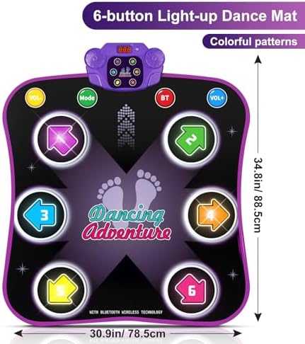 6-Button Flooyes Light-up Dance Mat