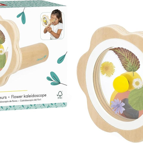 Janod Flower Kaleidoscope - Wooden Nature Pattern Maker