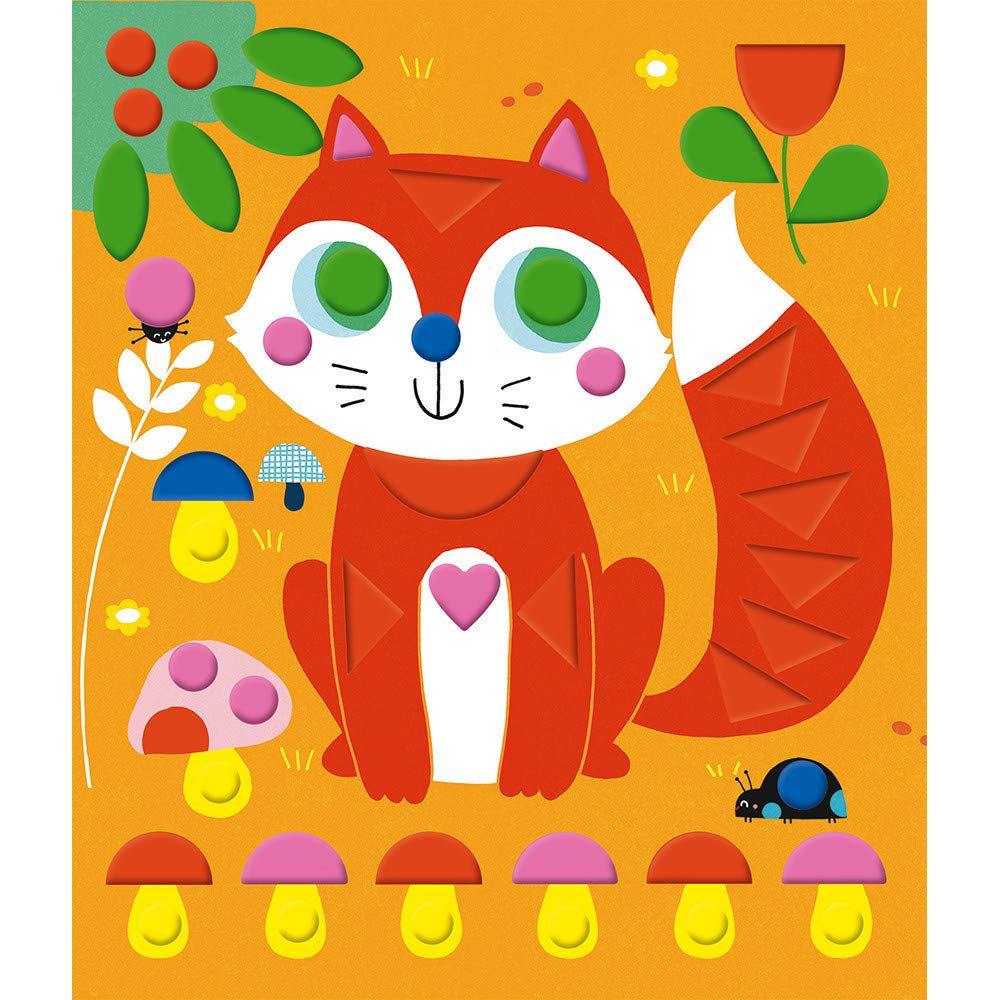 Janod Foam Stickers Little Friends - 5 Boards, 200 Pieces