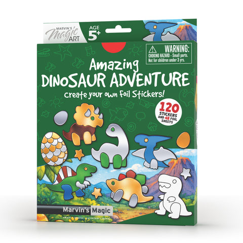 Foil Stickers - Dinosaur Theme Set for Shiny Fun