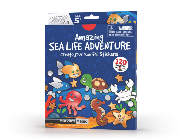 Foil Stickers - Sea Life Theme Set for Shiny Fun