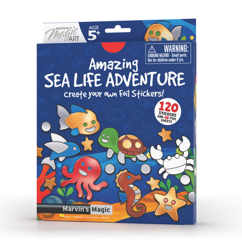 Foil Stickers - Sea Life Theme Set for Shiny Fun