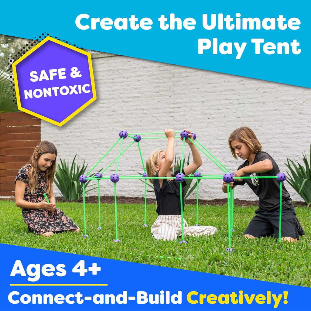 Fun Forts Glow Fort Building Kit for Kids