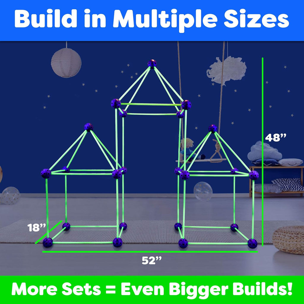 Fun Forts Glow Fort Building Kit for Kids