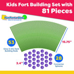 Fun Forts Glow Fort Building Kit for Kids
