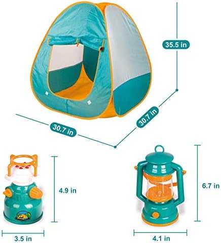 FUN LITTLE TOYS Pop-Up Play Tent with Camping Gear Set