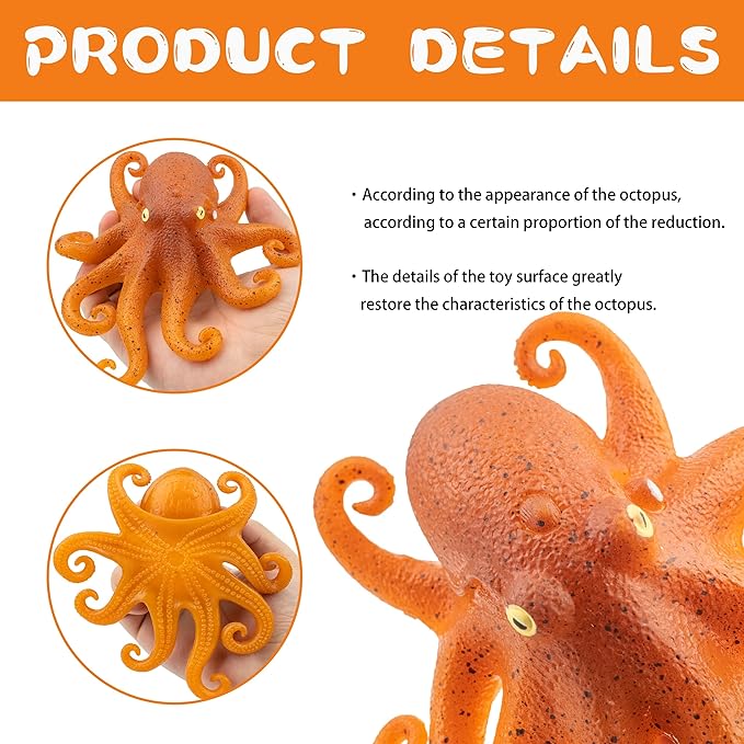 FUNSCENE Mini Realistic Under The Sea Life Figure for Toddler Bath Bathtub