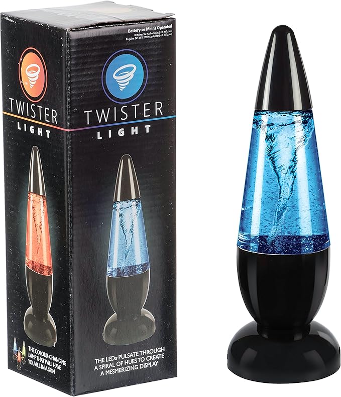 Funtime Gifts Twister Water Tornado LED Colour-Changing Lamp