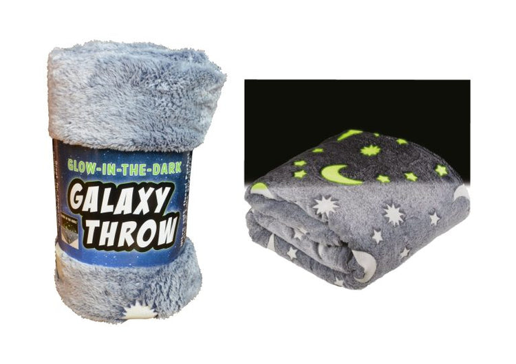 Galaxy Glow in the Dark Blanket - Cozy Stars That Shine