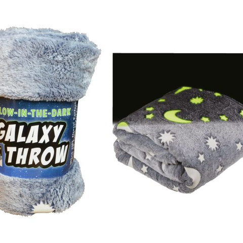 Galaxy Glow in the Dark Blanket - Cozy Stars That Shine