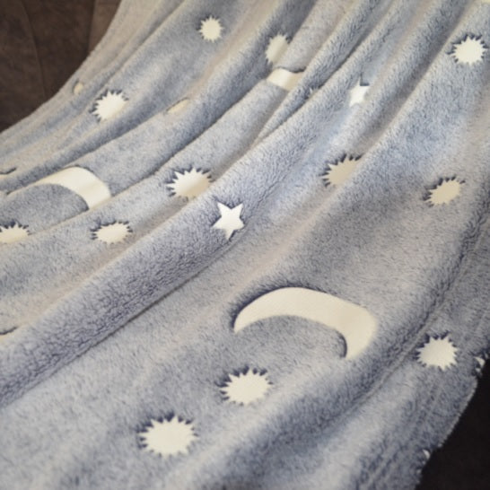 Galaxy Glow in the Dark Blanket - Cozy Stars That Shine
