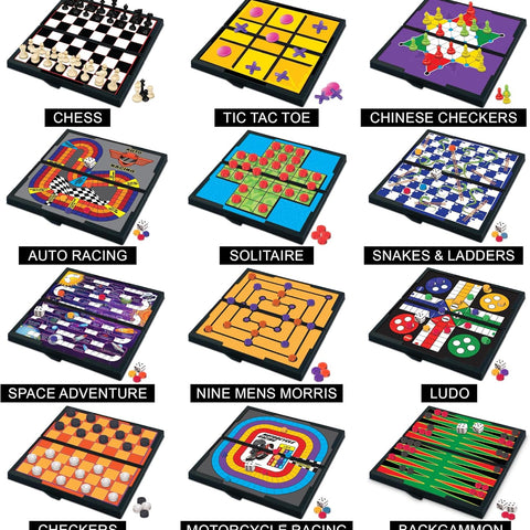 Gamie Magnetic Board Travel Games for Kids