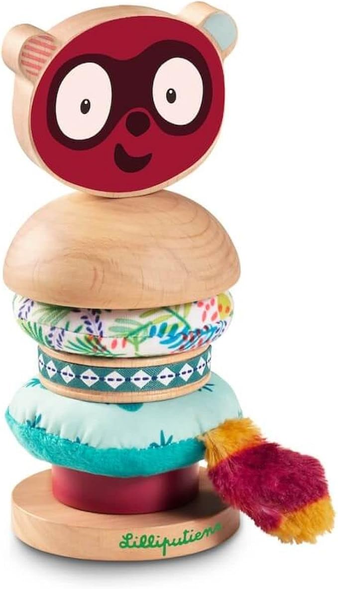 LILLIPUTIENS Georges Stacking Pyramid - Sensory Baby Toy