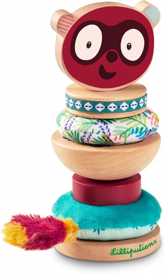 LILLIPUTIENS Georges Stacking Pyramid - Sensory Baby Toy