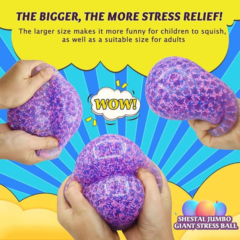 Giant 4 Inches Jumbo Stress Balls for Adults Anxiety Relief