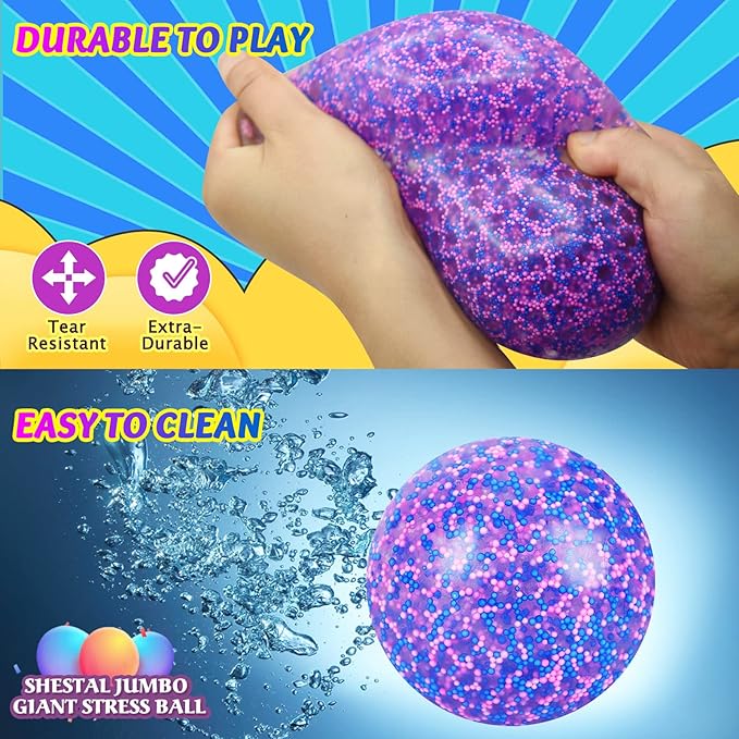 Giant 4 Inches Jumbo Stress Balls for Adults Anxiety Relief