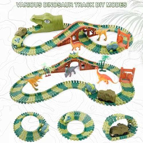 GIAT Dinosaur Race Track Playset with Lights & Sounds