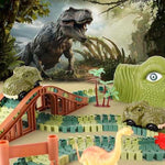 GIAT Dinosaur Race Track Playset with Lights & Sounds