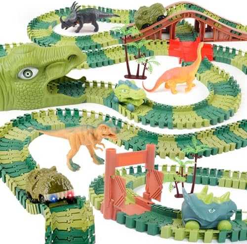 GIAT Dinosaur Race Track Playset with Lights & Sounds