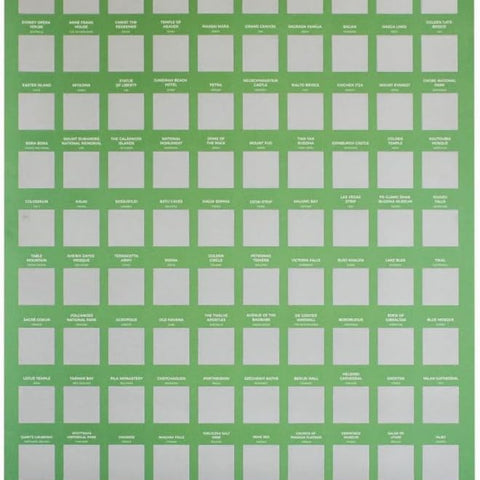 Gift Republic GR630001 100 Places Scratch Off Bucket List Poster
