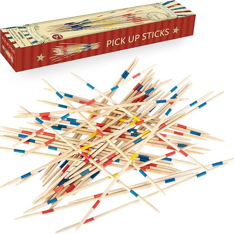 Gonoelec 41 Piece 12 Inch Bamboo Pick Up Sticks Game