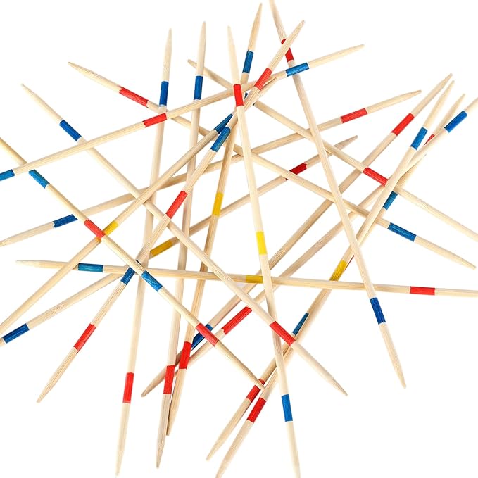 Gonoelec 41 Piece 12 Inch Bamboo Pick Up Sticks Game