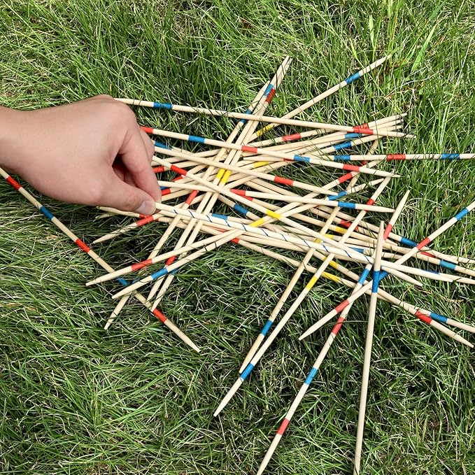 Gonoelec 41 Piece 12 Inch Bamboo Pick Up Sticks Game