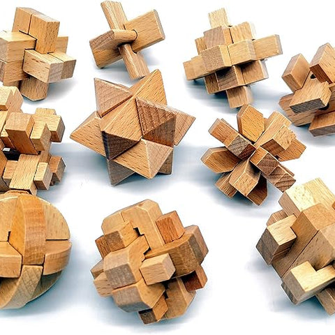Guaishou 10-in-One 3D Small Wooden Puzzles