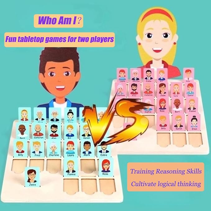 Guess Game Wooden Board Who Am i Game