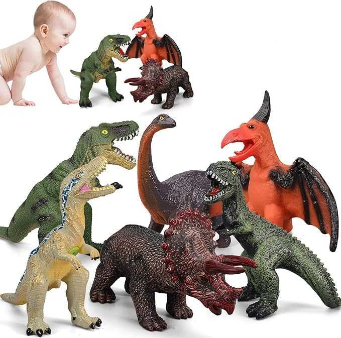 Gzsbaby Jumbo Soft Dinosaur Toys Set (6 pcs)