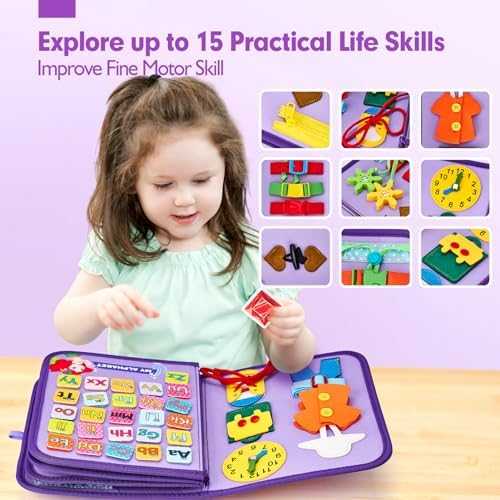 hahaland Montessori Busy Board Activity Book (8-in-1)