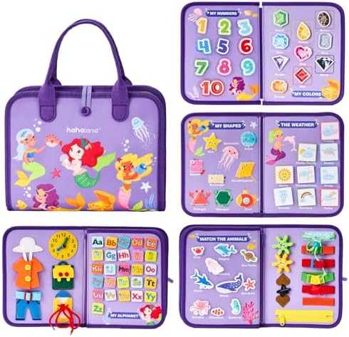 hahaland Montessori Busy Board Activity Book (8-in-1)