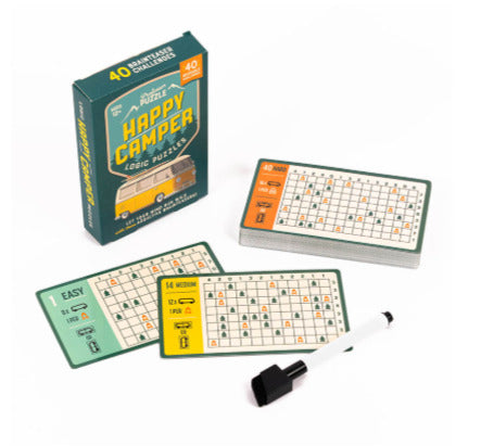 Happy Camper - Wild Reusable Logic Puzzle Cards for Campers