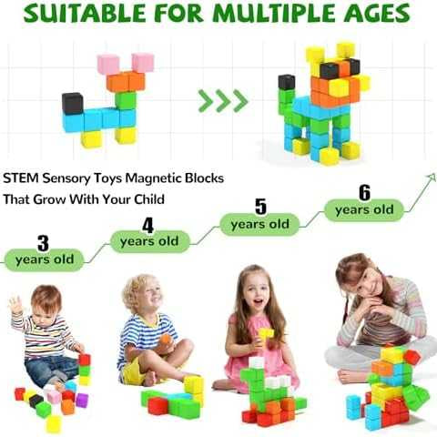 Hiwawind Magnetic Blocks STEM Set (40 pcs)