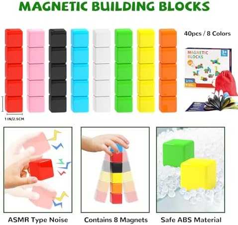 Hiwawind Magnetic Blocks STEM Set (40 pcs)