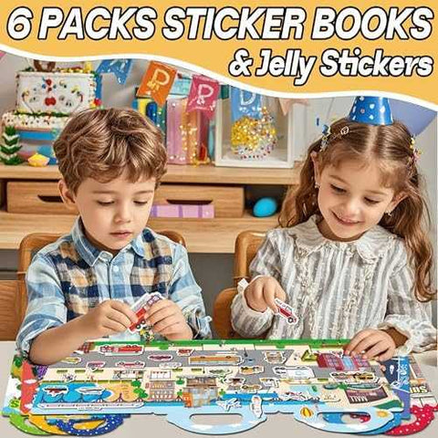 iGetooy Reusable Sticker Books Set (6 Pack)