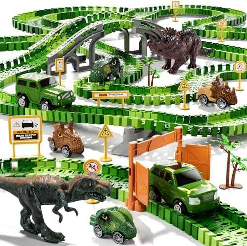 iHaHa Construction Race Track Set with Cars & Trucks