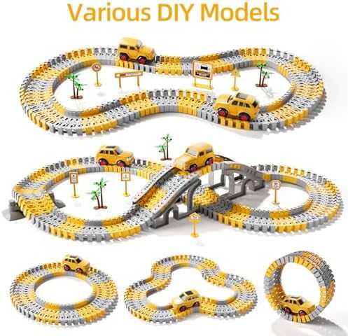 iHaHa Construction Race Track Set with Cars & Trucks