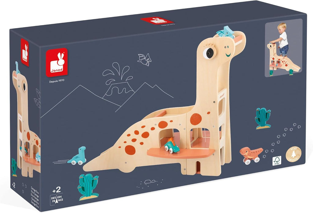 Janod - Dino Wooden Dinosaur Garage